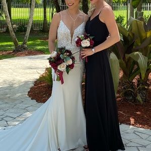 Black long dress with pockets